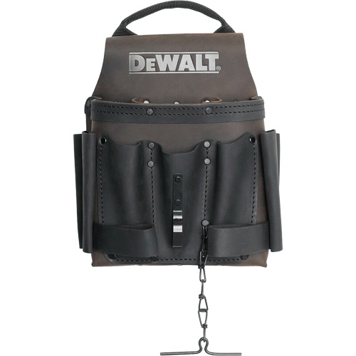 Electrician Tool Pouch, Multiple Tool Holder, Leather, 8 Pockets Les Distributions ICE