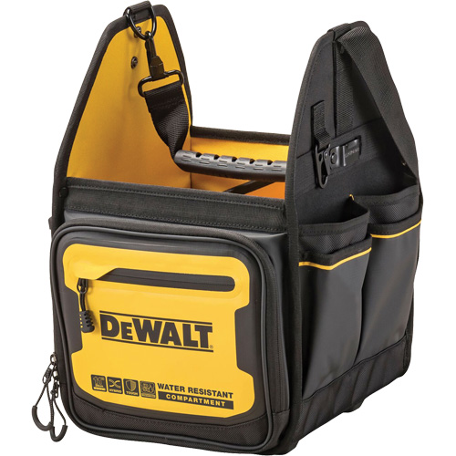 11” Electrician Tote, 34 Pockets, Black/Yellow Les Distributions ICE