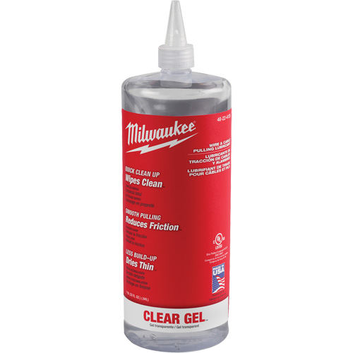 Gel lubrifiant transparent pour tirer les fils & c&acirc;bles, Bouteille pressable Les Distributions ICE
