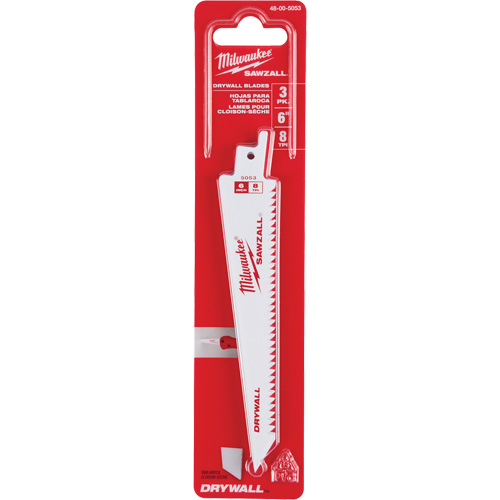 Lames Sawzall 8 TPI pour cloison s&egrave;che Les Distributions ICE