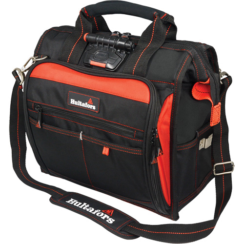 Lighted Technician's Tool Bag, Ballistic Polyester, Black/Red Les Distributions ICE