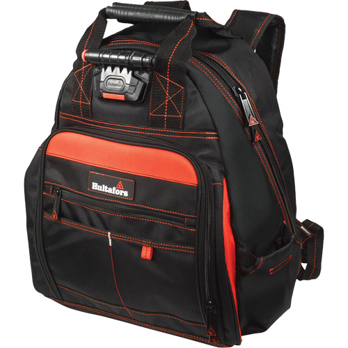 Lighted Tool Backpack, Black/Red, Ballistic/Polyester Les Distributions ICE