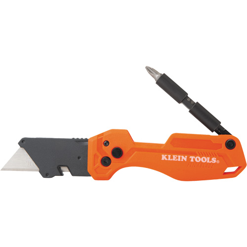 Folding Utility Knife With Driver, 1" Blade, Steel Blade, Plastic Handle Les Distributions ICE