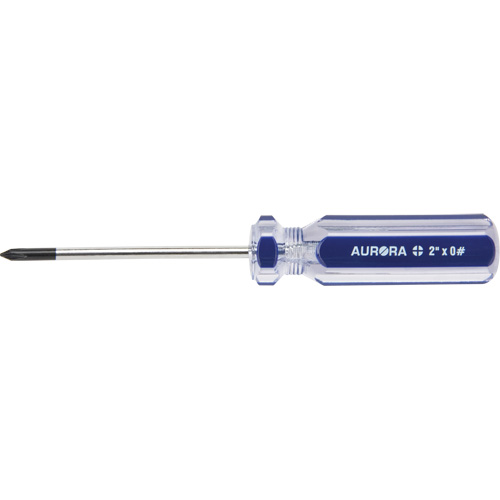 Blue Transparent Striped Philips Screwdriver, #0, Plastic Handle Les Distributions ICE