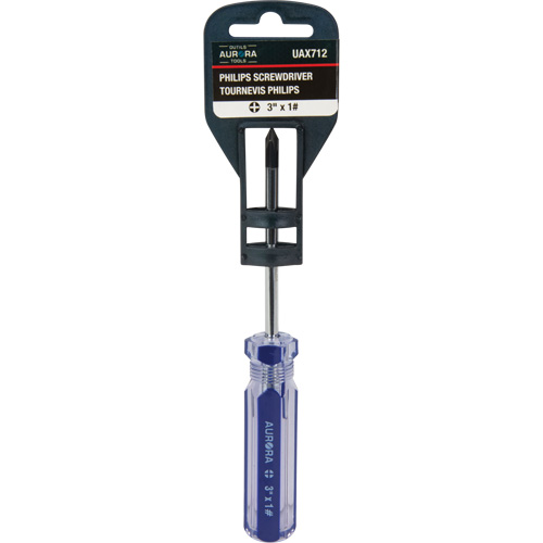Blue Transparent Striped Philips Screwdriver, #1, Plastic Handle Les Distributions ICE