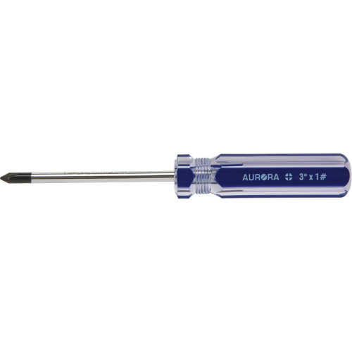 Blue Transparent Striped Philips Screwdriver, #1, Plastic Handle Les Distributions ICE