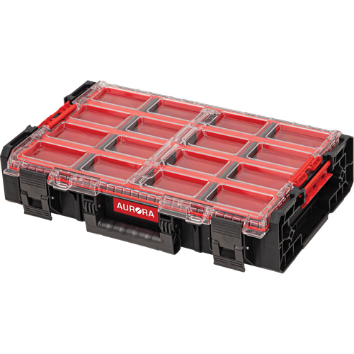 Arx X-Large Organizer with Long Bins, 23" x 15-1/5" x 5", Black Les Distributions ICE