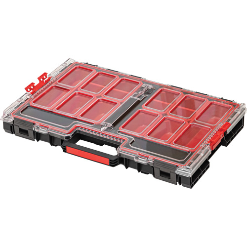 Arx&reg; Large Organizer with Bins, 21" x 15" x 3", Black Les Distributions ICE