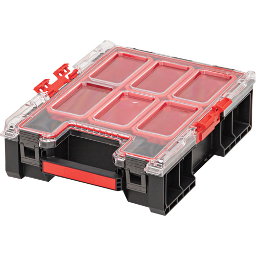 Arx&reg; Medium Tall Organizer with Bins, 10-2/5" x 14-3/10" x 4-1/5", Black Les Distributions ICE
