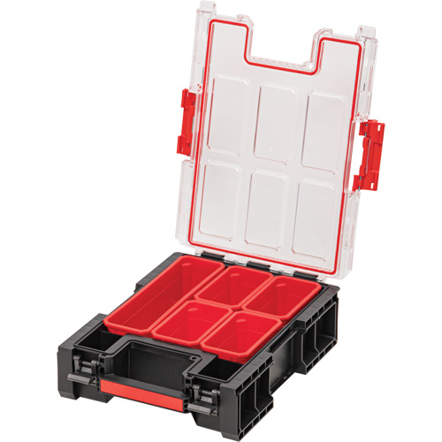 Arx&reg; Medium Tall Organizer with Bins, 10-2/5" x 14-3/10" x 4-1/5", Black Les Distributions ICE