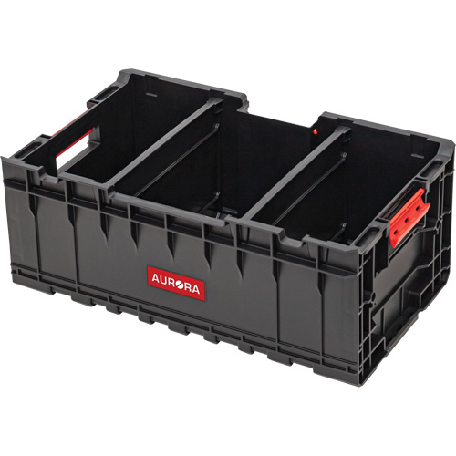 Arx Tool Crate with Dividers, 22-7/10" x 14-1/10" x 9-3/10", Black Les Distributions ICE