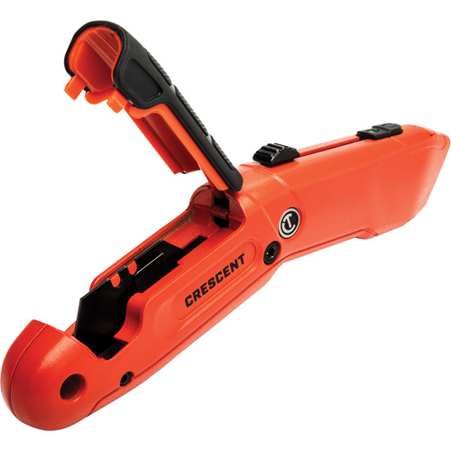 Auto-Retracting Safety Knife, 1", Steel, Aluminum Handle Les Distributions ICE