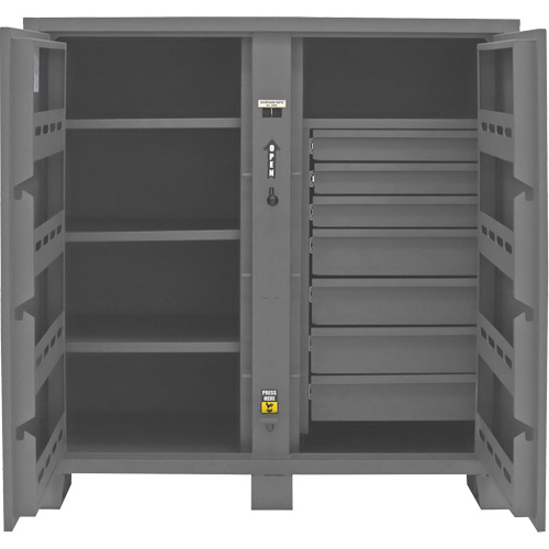 Jobsite Storage Cabinet, Steel, 59 Cubic Feet, Grey Les Distributions ICE
