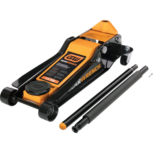 Low Profile Floor Jack, 3.5 Ton(s) Capacity, 3-3/4" Lowered, 21-3/4" Raised, Manual Hydraulic Les Distributions ICE