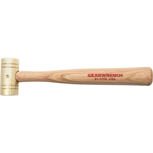 Marteau en laiton avec manche en noyer, Poids de la t&ecirc;te 1 lb, 11" lo Les Distributions ICE