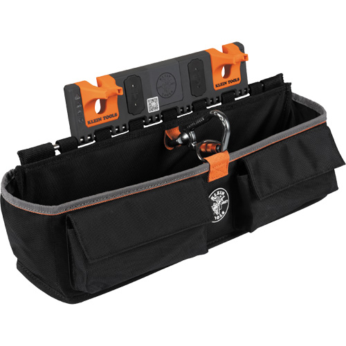 Module pour grande poche avec crochet en S Bucket Work Centre, Nylon, 3 pochettes, Noir/Orange Les Distributions ICE