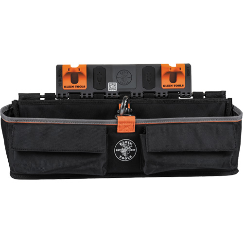 Module pour grande poche avec crochet en S Bucket Work Centre, Nylon, 3 pochettes, Noir/Orange Les Distributions ICE