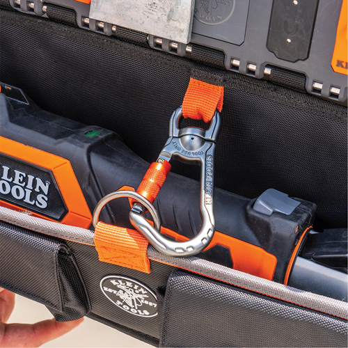 Module pour grande poche avec crochet en S Bucket Work Centre, Nylon, 3 pochettes, Noir/Orange Les Distributions ICE