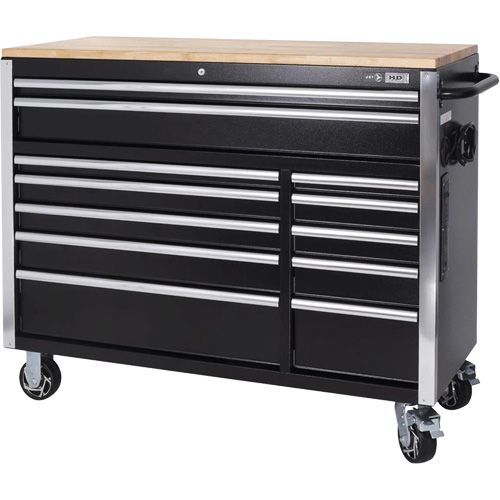 HDRC5212 Armoire mobile de s&eacute;rie HD, 12 tiroirs, 51-1/4" la x 21" p x 40-3/10" h, Noir Les Distributions ICE