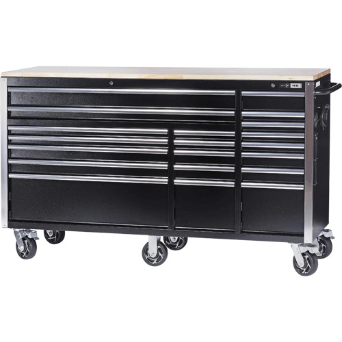 HDRC7220 Armoire mobile de s&eacute;rie HD, 20 tiroirs, 72" la x 24" p x 42-3/10" h, Noir Les Distributions ICE