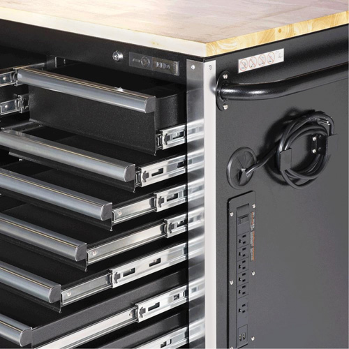 HDRC7220 Armoire mobile de s&eacute;rie HD, 20 tiroirs, 72" la x 24" p x 42-3/10" h, Noir Les Distributions ICE