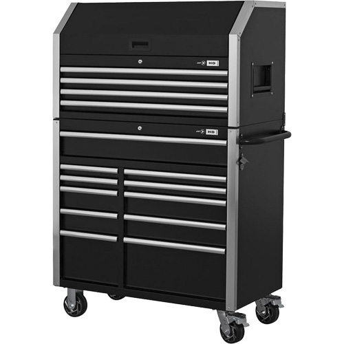 HDCC-4115 HD Series Toolbox Combo, 21-1/2" D x 44-1/5" W x 63-3/10" H, Black Les Distributions ICE