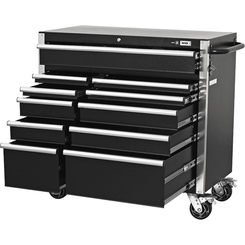 HDCC-4115 HD Series Toolbox Combo, 21-1/2" D x 44-1/5" W x 63-3/10" H, Black Les Distributions ICE