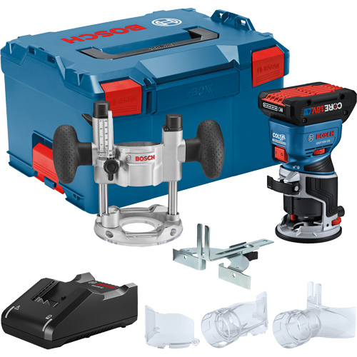 Ensemble de toupie &agrave; paume sans balai Colt avec bloc-pile CORE18V 4 Ah & base de plongeur Les Distributions ICE
