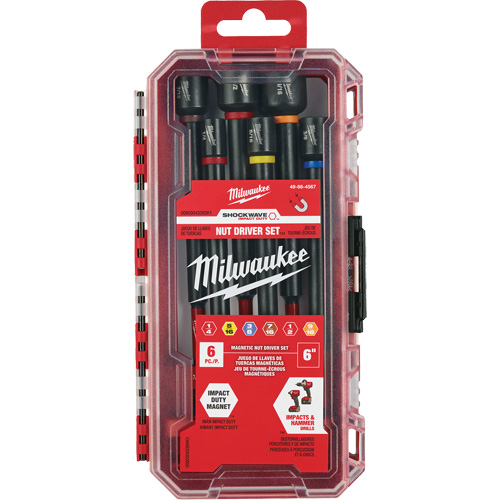 SHOCKWAVE Impact Duty 6" Nut Driver Set, 6 Pcs., Magnetic Les Distributions ICE
