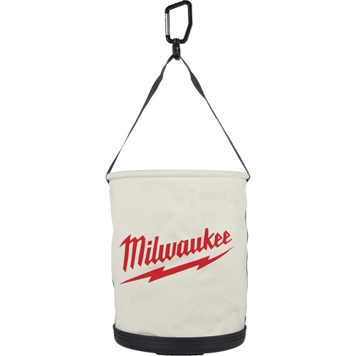Utility Bucket Bag, 11-81/100" L x 11-81/100" W x 14-57/100" H, Polyester, White Les Distributions ICE