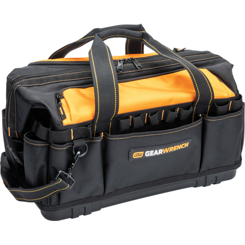 Professional 20" Tool Bag, Nylon, 33 Pockets, Black/Orange Les Distributions ICE