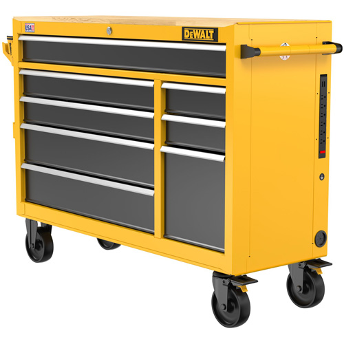 Heavy-Duty Mobile Workstation, 8 Drawers, 52" W x Yellow Les Distributions ICE