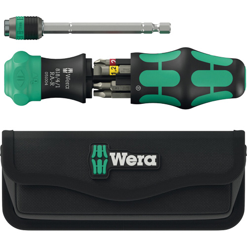 Tournevis &agrave; cliquet Kraftform Kompakt 26 RA-R avec pochette, Prise Plastique Les Distributions ICE