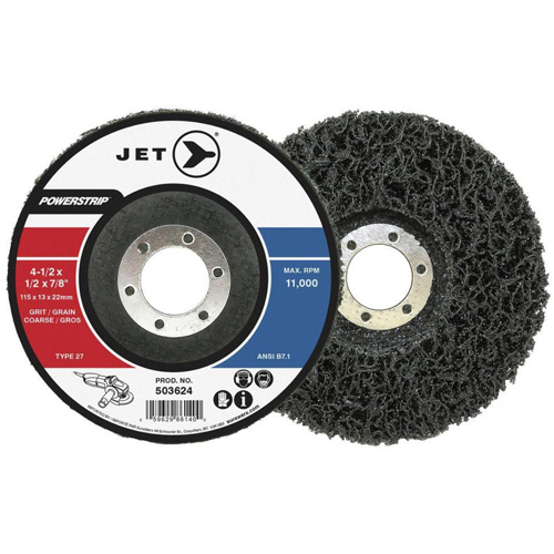 Meule &agrave; centre d&eacute;prim&eacute; pour pr&eacute;paration de surfaces POWERSTRIP XCL, 4-1/2" dia. Les Distributions ICE