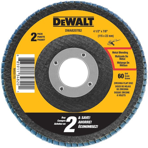 ELITE SERIES Flap Disc, 4-1/2" x 7/8", Type 29, 60 Grit, Zirconia Alumina Les Distributions ICE
