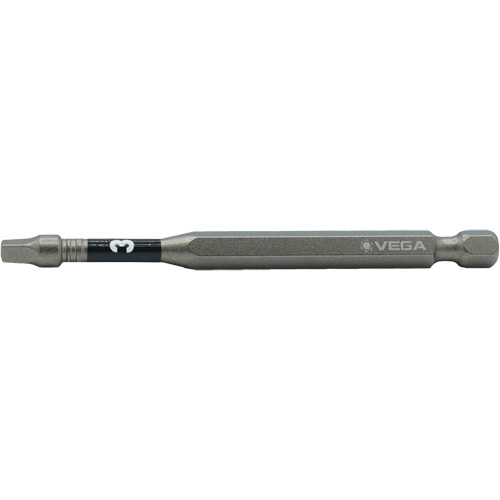 Impactech&reg; Power Bit, Square, #3 Tip, 1/4" Drive Size, 6" Length Les Distributions ICE