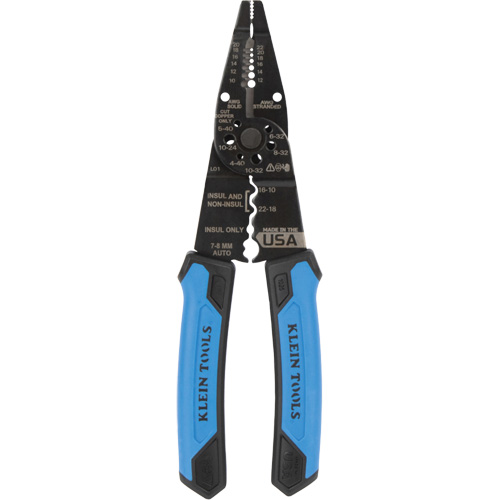 Long Nose Multi-Purpose Wire Stripper, 8-1/4" L, 10 - 20/12 - 22 AWG Les Distributions ICE