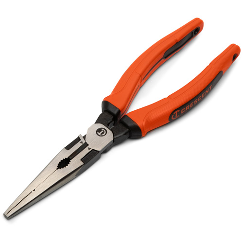 Z2 Long Nose Plier with Dual Material Grip Rawhide Handle, 8" L Les Distributions ICE