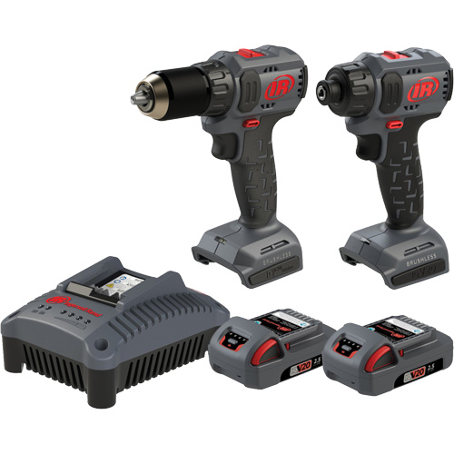 Ensemble d'outils compacts sans fil perceuse & tournevis, Lithium-ion, 20 V Les Distributions ICE