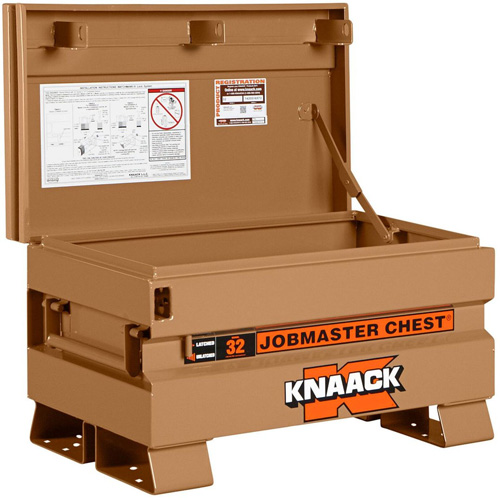 Coffre de chantier mod&egrave;le 32 avec cadenas, 32" x 19" x 19", Acier, Havane Les Distributions ICE