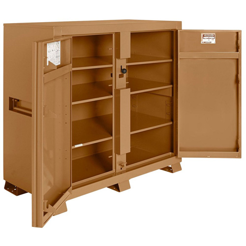 Model 139 Jobsite Cabinet with Padlock, Steel, 59.4 Cubic Feet, Tan Les Distributions ICE