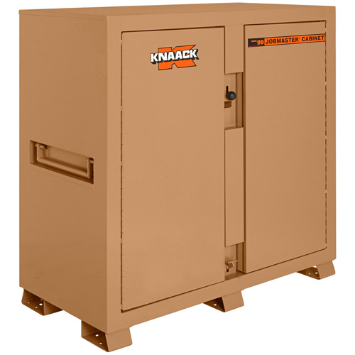 Model 99 Jobsite Cabinet with Double Doors & 2 Padlocks, Steel, 59.4 Cubic Feet, Tan Les Distributions ICE