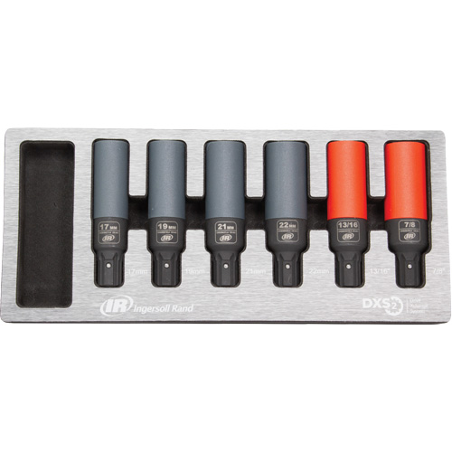 SAE/Metric Lug Nut Impact Socket Set, 6 Pcs, Impact Les Distributions ICE