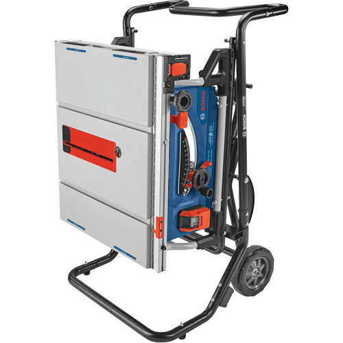 Scie &agrave; table de chantier avec support roulant Gravity-Rise, 120 V, 15 A, 3800 tr/min Les Distributions ICE
