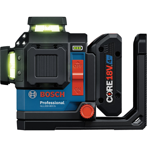 Laser dalignement/nivellement 360 connect&eacute; &agrave; faisceau vert &agrave; trois points Les Distributions ICE
