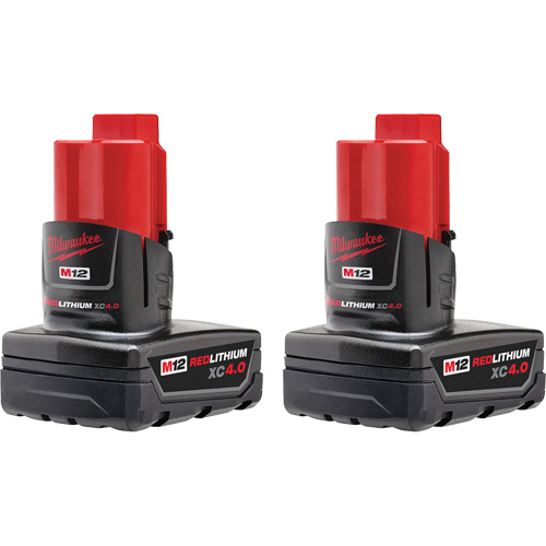 Batteries M12 REDLITHIUM XC 4.0, Lithium-ion, 12 V, 4 Ah Les Distributions ICE