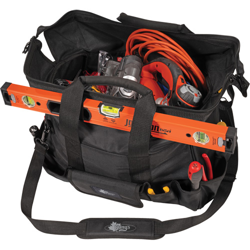 Phantom Collection 18" Contractor's Tool Bag, Ballistic Polyester, 25 Pockets, Black Les Distributions ICE