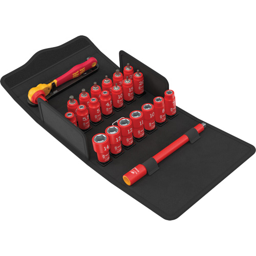 Jeu de cl&eacute; &agrave; cliquet SA VDE 1 Zyklop isolant avec levier dinversion Les Distributions ICE