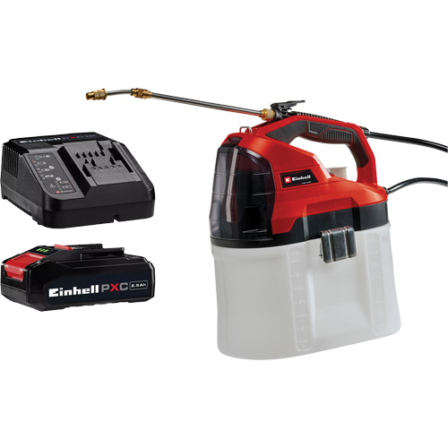 Pulv&eacute;risateur de produits chimiques sans fil 18V avec batterie 2,5 Ah et ensemble de d&eacute;part de chargeur, 253,6 oz (7,5 L) Les Distributions ICE