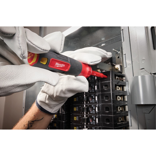 Tournevis &agrave; embouts interchangeables &agrave; tige articul&eacute;e isol&eacute; 1000 V, 2-en-1, 8-4/5" lo, Prise Coussin&eacute;e Les Distributions ICE